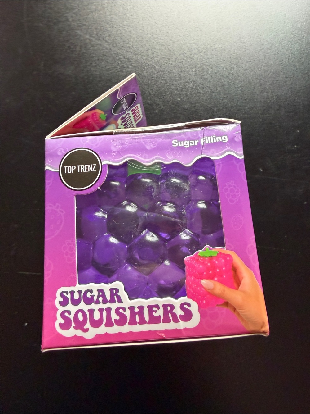 Squishy Top Trenz Super Duper Sugar Squisher Berry Bubble Fruit Cube Purple Toy